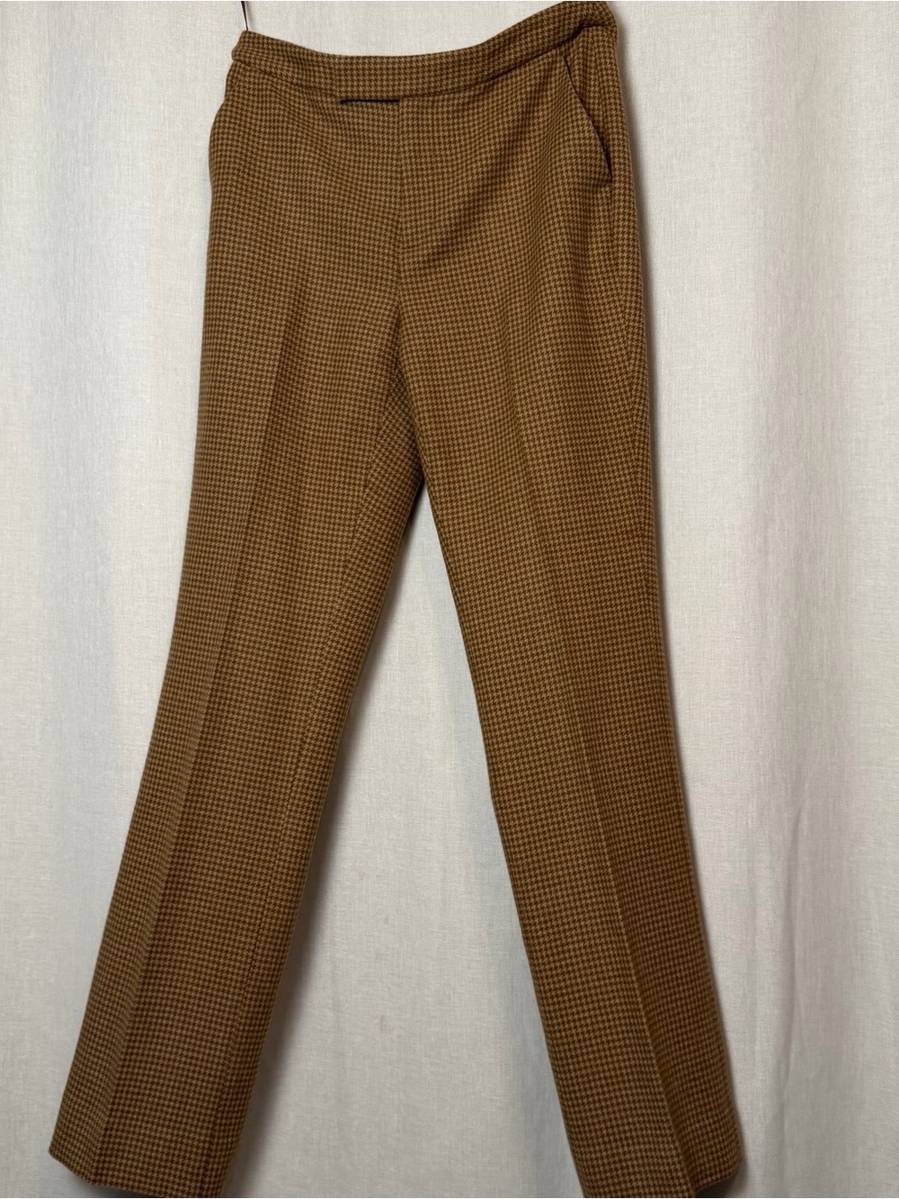 Lauren Ralph Lauren Brown Wool/Angora Houndstooth Dress Trousers